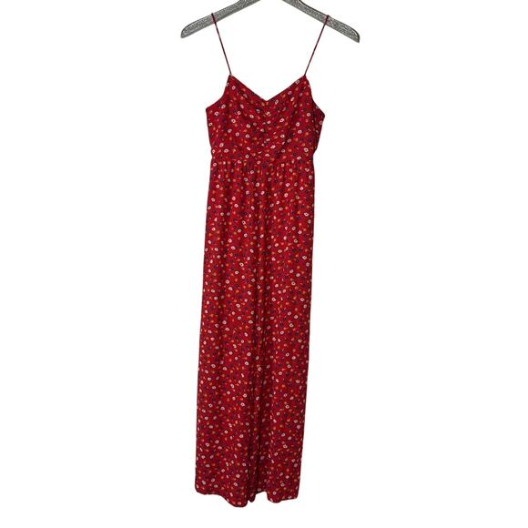 Madewell Pants - Madewell Ruched Wide-Leg Jumpsuit in Prairie Posies